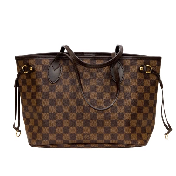 LOUIS VUITTON DAMIER EBENE CANVAS NEVERFULL PM TOTE BAG V12141 - Picture 4 of 11